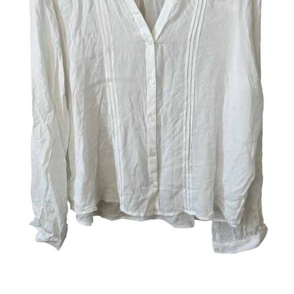 Treasure & Bond Nordstrom New Womens Long Sleeve Button Blouse White Size Large - Picture 5 of 9